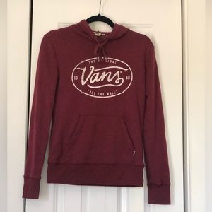 Vans Maroon Logo Hoodie Unisex